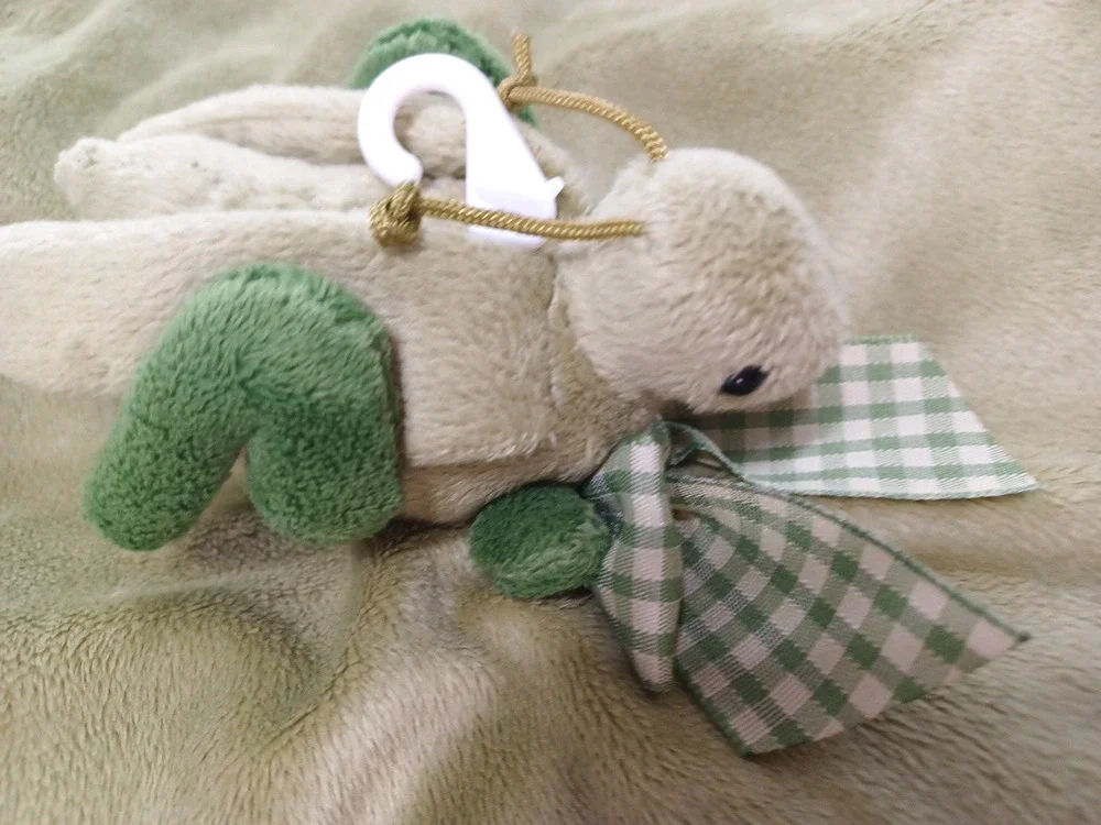 Bearington Green Grasshopper Knee High Lovey Plush Blanket 19